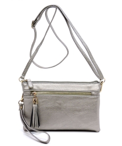 2 Compartments Messager Bag Designer  WU021 PEWTER
